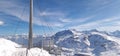 lac du mont cenis point of view on the pass and on the lake of Mont Cenis, thanks to the Canopy of the Peak Royalty Free Stock Photo