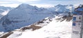 lac du mont cenis point of view on the pass and on the lake of Mont Cenis, thanks to the Canopy of the Peak Royalty Free Stock Photo