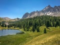 Lac miroir (Mirror lake), Queyras, the Alps Royalty Free Stock Photo