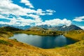 Lac Noir Black lake on Alpe d`Huez lake trail
