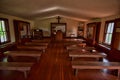 Lac Qui Parle State Park historic mission church interior Royalty Free Stock Photo