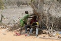 Unidentified Senegalese boys play on the street.