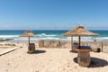 Lacanau, Atlantic Ocean, France, a cafe terrace on the beach