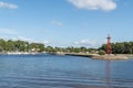 Lacanau French Atlantic coast, the lake and its marina