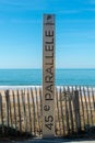Lacanau, on the French Atlantic coast: 45th parallel marker
