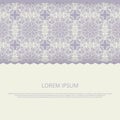 Lace banner template. Flower mandala vintage background