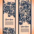 Lace banners Royalty Free Stock Photo