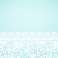 Lace border on green background Royalty Free Stock Photo