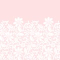 Lace border on pink background Royalty Free Stock Photo