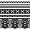 Lace borders on white