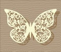 Lace Butterfly on texture background Royalty Free Stock Photo