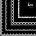 Lace corners set Royalty Free Stock Photo
