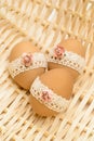 Lace decorated Easter eggs Royalty Free Stock Photo