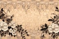 Lace and Doilies background Crafting scrapbooking, design seamless pattern, for junk journal old Royalty Free Stock Photo