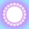 Lace doily border frame cake mat