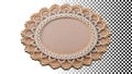 Lace doily texture, delicate pattern, decorative textile, and vintage element png transparent image Generative AI Royalty Free Stock Photo