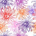 Lace elegance flowers seamless pattern