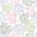 Lace elegance leaves seamless pattern