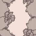 Lace fabric seamless pattern with abstract flowers Royalty Free Stock Photo