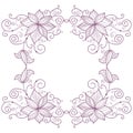 Lace floral frame Royalty Free Stock Photo