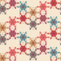 Lace floral seamless pattern in tender pink colors