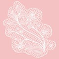 Lace flower. Single tracery element for design. Royalty Free Stock Photo