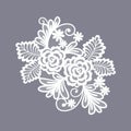 Lace flowers decoration element