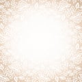 Lace frame on beige background Royalty Free Stock Photo