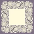 Lace Frame. Doily. Royalty Free Stock Photo