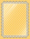 Lace Frame With Glass On The Background Polka Dots