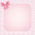 Lace frame on pink background Royalty Free Stock Photo