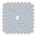 Lace frame vector decorative design element background hand drawn square Royalty Free Stock Photo