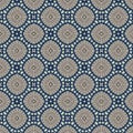 Lace and jeans texture background in dark blue and ecru colors