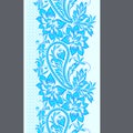 Gzhel seamless paisley border