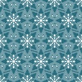 Seamless lace pattern. Christmas background. Abstract snowflakes Royalty Free Stock Photo