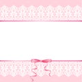 Lace on pink background