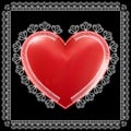 Graphic illustration with decorative heart 1