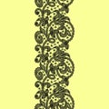 Lace Ribbon Seamless Pattern Background. Royalty Free Stock Photo