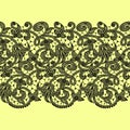 Lace Ribbon Seamless Pattern Background. Royalty Free Stock Photo