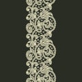 Lace Ribbon Seamless Pattern Background. Royalty Free Stock Photo