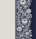 Lace ribbon vertical seamless pattern. Royalty Free Stock Photo