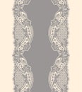 Lace Ribbon Vertical seamless pattern. Royalty Free Stock Photo