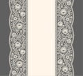 Lace Ribbon. Vertical Seamless Pattern.