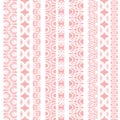 Lace ribbons vector fabric seamless pattern Royalty Free Stock Photo