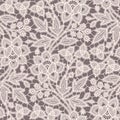 Lace Seamless Pattern. Brown Background.