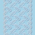 Lace seamless pattern with decortive leaves