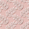 Lace seamless pattern with decortive leaves