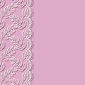 Lace seamless pattern with decortive leaves