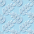 Lace seamless pattern with decortive leaves and pearls