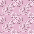 Lace seamless pattern with decortive leaves